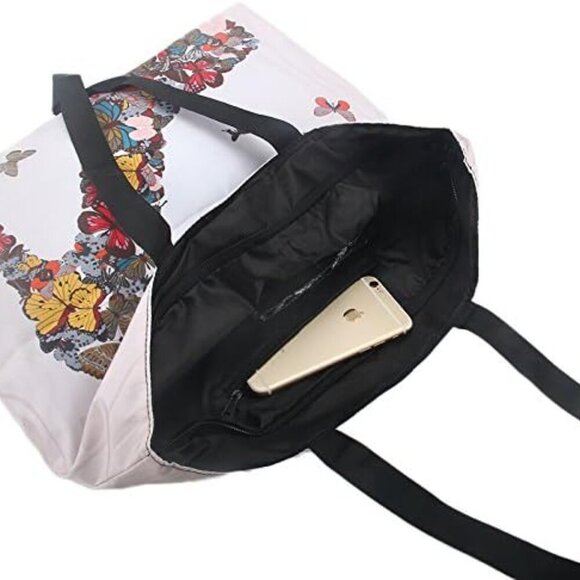 Beach Tote Bag Waterproof Foldable Lightweigh Travel Shopping Zippered - Picture 2 of 9